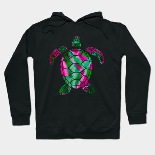 Pink and Green Watercolor Sea Turtle Hoodie